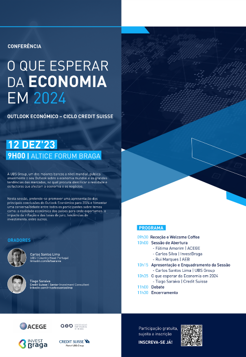 O que esperar da Economia em 2024: Outlook Económico - Ciclo Credit Suisse